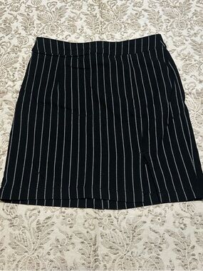 Garage Black Pinstripe Mini Skirt